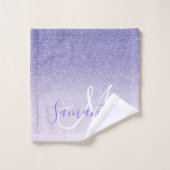 Parties scintillant violet moderne étincelles Nom (Gant de toilette)