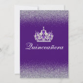 Parties scintillant violet Quinceanera Invitations (Dos)