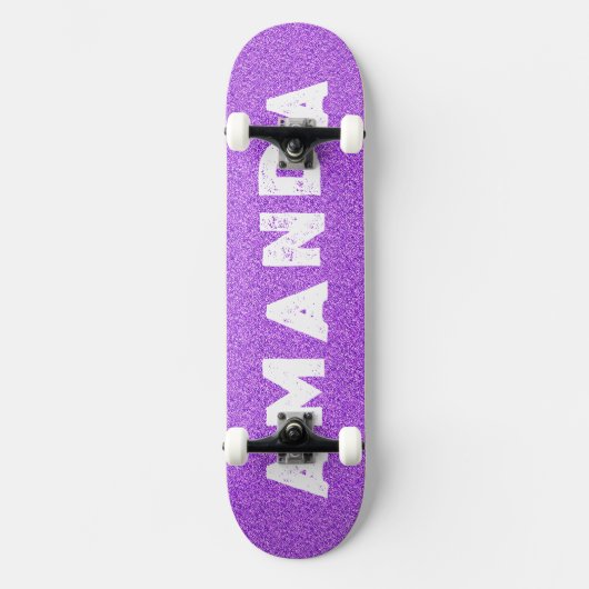 Parties scintillant violet skateboard grunge nom p (Recto)