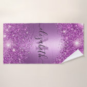 Parties scintillant violette (Serviette de bain)