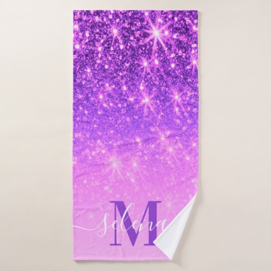 Parties scintillant violette (Serviette de bain)