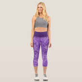 Parties scintillant violette Capri Leggings (Recto)