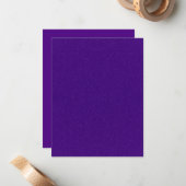 Parties scintillant violette & Cartes de notes pla (Devant/Arrière en situation)