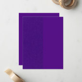 Parties scintillant violette & Cartes de notes pla (Devant/Arrière en situation)