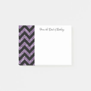 Parties scintillant violette Chevron Post-It Notes