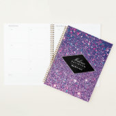 Parties scintillant violette et carnet de rendez-v (Devant avec enveloppe)