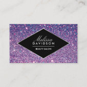 Parties scintillant violette et Carte de visite de (Devant)