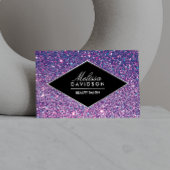 Parties scintillant violette et Carte de visite de