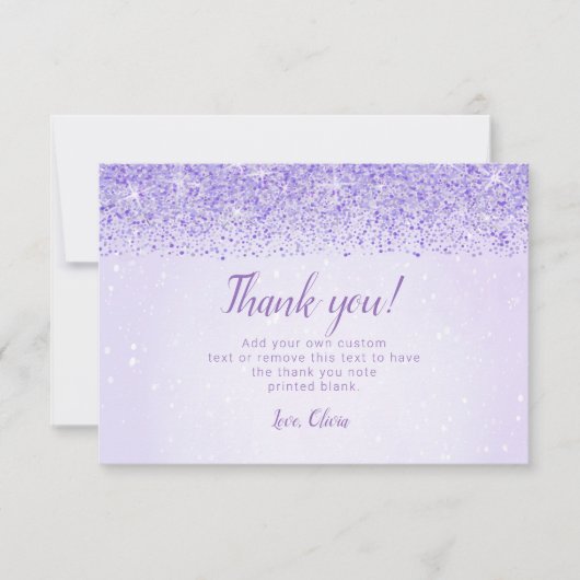 Parties scintillant violette, Glam Merci Les Carte (Devant)