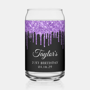 Parties scintillant violette Lits Noir 21e anniver