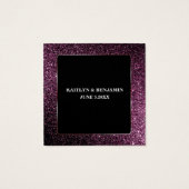 parties scintillant violette merci Carte de profil (Dos)