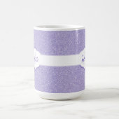 Parties scintillant violette Monogramme Café Mug (Centre)