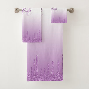 parties scintillant violette monogramme moderne