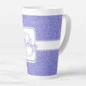 Parties scintillant violette Mug Latte Personnalis (Angle droit)