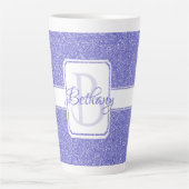 Parties scintillant violette Mug Latte Personnalis (Devant)