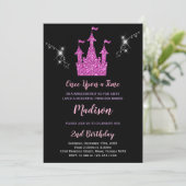 Parties scintillant violette Princesse Invitation  (Debout devant)