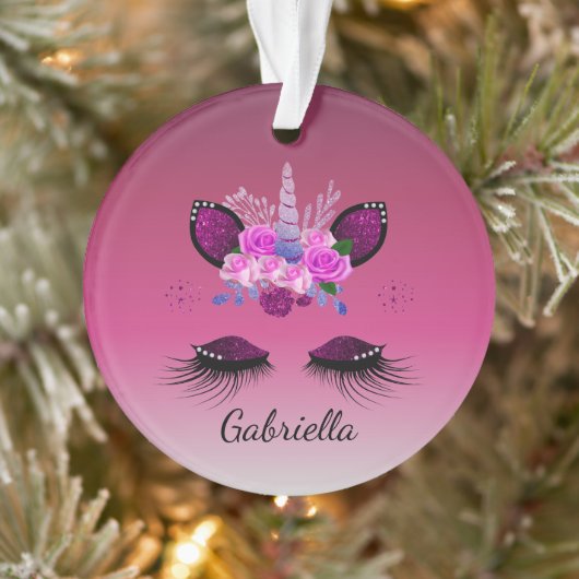 Parties scintillant Visage Unicorne Avec Eyelashes (Arbre)