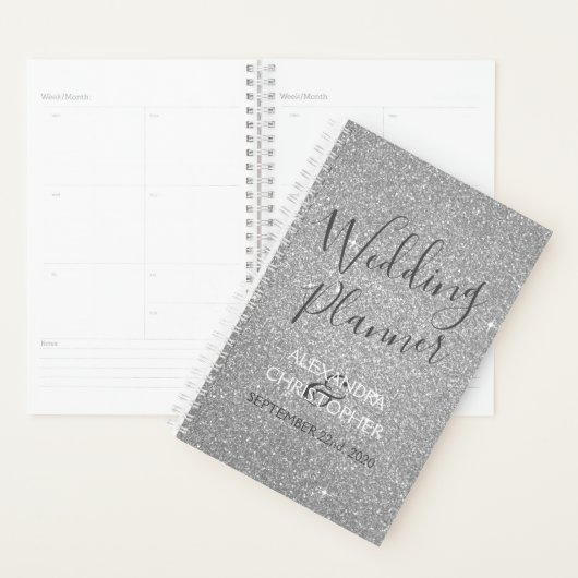 Parties scintillant wedding planner Silver Sparkle (Devant avec enveloppe)