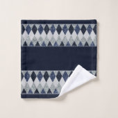 Parties scintillantes à motifs de losanges de Faux (Gant de toilette)