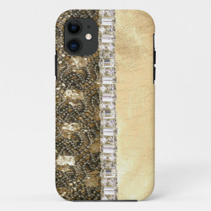 Parties scintillantes de perles et coque iphone