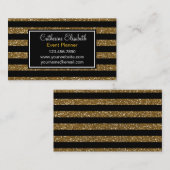 Parties scintillantes d'or et carte de visite de (Devant / Derrière)