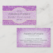 Parties scintillantes élégantes de carte de visite (Devant / Derrière)