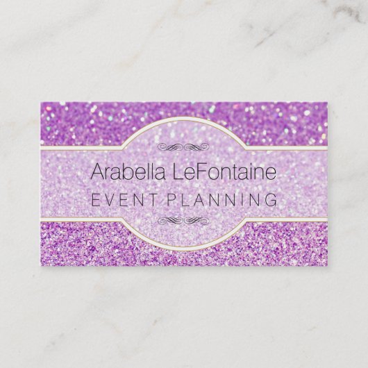 Parties scintillantes élégantes de carte de visite (Devant)