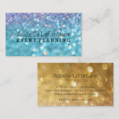 Parties scintillantes élégantes de carte de visite (Devant / Derrière)