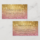 Parties scintillantes élégantes de carte de visite (Devant / Derrière)