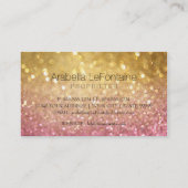 Parties scintillantes élégantes de carte de visite (Dos)
