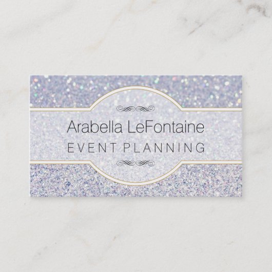 Parties scintillantes élégantes de carte de visite (Devant)