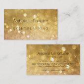 Parties scintillantes élégantes de carte de visite (Devant / Derrière)