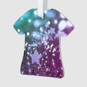 Parties scintillantes et étoiles pourpres et (devant)