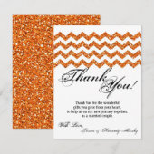 parties scintillantes oranges Chevron du carte de (Devant / Derrière)