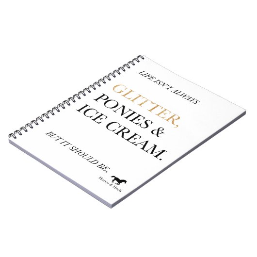 Parties scintillantes, poneys, et carnet de crème (Côté gauche)