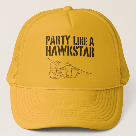 Partij als een hawkstar trucker pet (Voorkant)