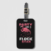 Partij als een Kloestster - Funny Flamingo Lover P Bagagelabel (Voorkant (verticaal))