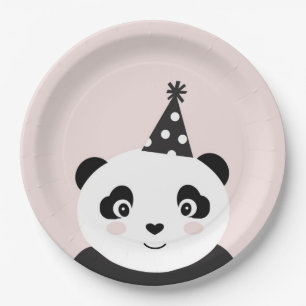 Partij als een Panda-Bord Papieren Bordje