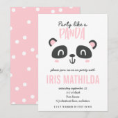 Partij als een panda felkleurige verjaardag (Voorkant / Achterkant)