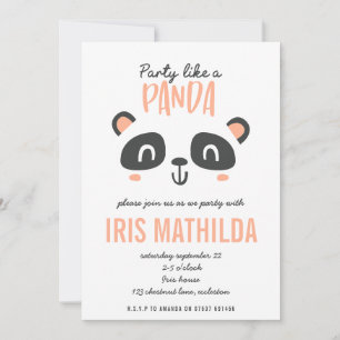 Partij als een panda felkleurige verjaardag