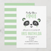 Partij als een panda felkleurige verjaardag (Voorkant / Achterkant)
