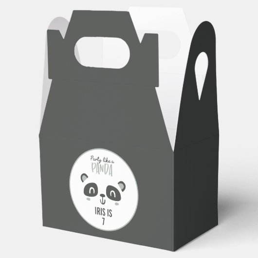 Partij als een panda felkleurige verjaardag bedankdoosjes (Geopend)