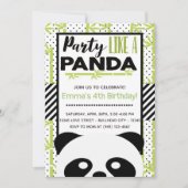 Partij als een Panda-kinderdagverblijf Kaart (Voorkant)