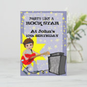 Partij als een Rock Star. Kaart (Staand voorkant)