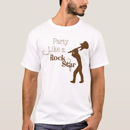 Partij als een Rock Star T-shirt (Voorkant)