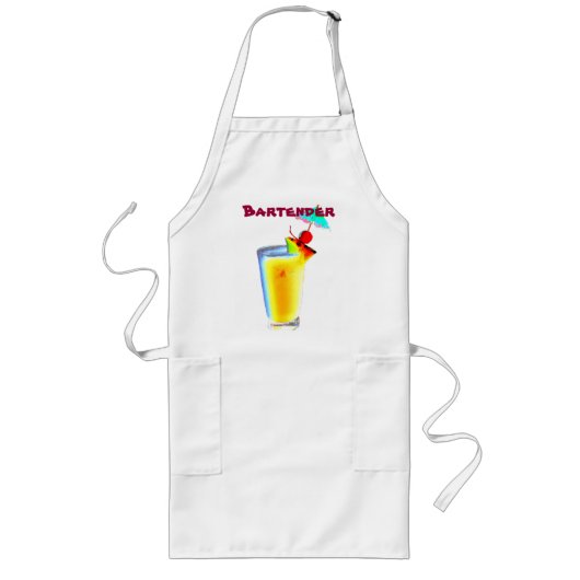Partij Bartender Lang Schort (Voorkant)