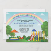 Partij bij de Kleurrijke speelplaats van het Park Kaart (Voorkant)