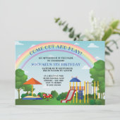 Partij bij de Kleurrijke speelplaats van het Park Kaart (Staand voorkant)