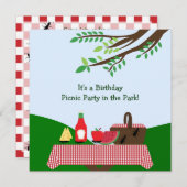 Partij bij de picknick : Uitnodiging (Voorkant / Achterkant)