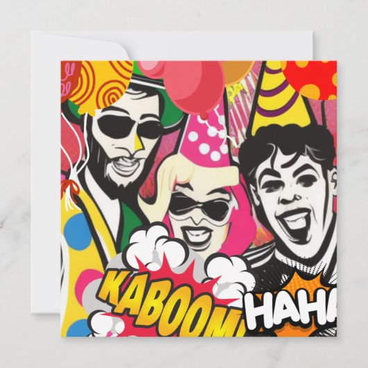 Partij bij feestdagenkaart (Voorkant)